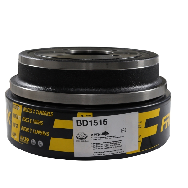 Kit Tambor de Freio BD1515 Tras. VW Fusca - Cód.10558