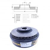 Kit Disco Freio BD1018 Diant. Perf. A250, GLA250 - Cód.3584