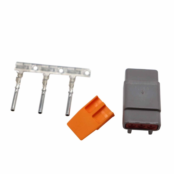 Conector Elétrico Fêmea 3 Vias Deutsch DTM04-3S - Cód.9117