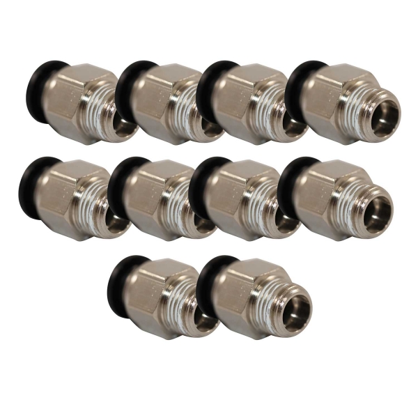 Kit 10 Conexão Pneumática Engate Rápido 1/8NPTx8mm-Cód.8332