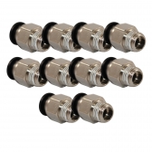 Kit 10 Conexão Pneumática Engate Rápido 1/8NPTx8mm-Cód.8332