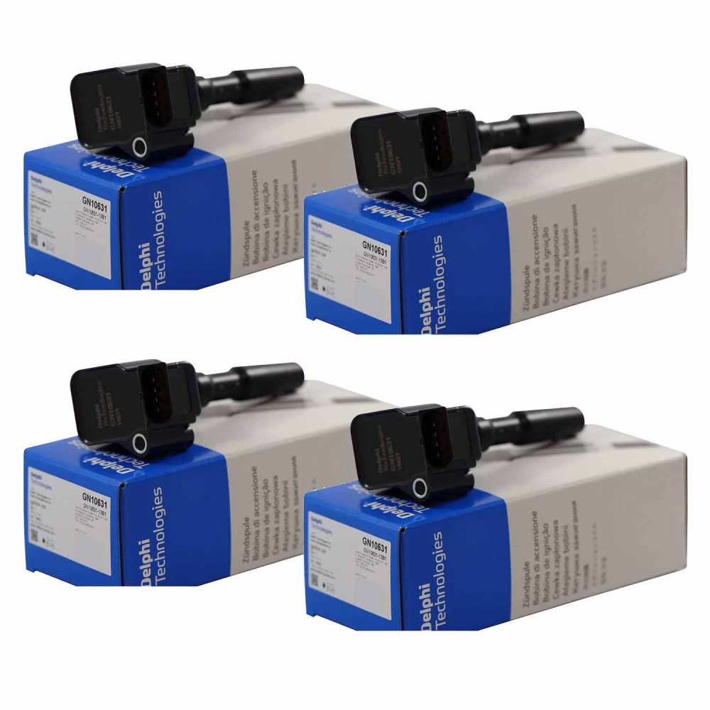 Jogo 4 Bobinas Ignição Delphi GN10631 VW Up, Fox - Cód.8565